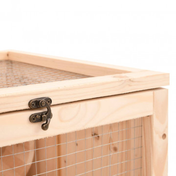 Cușcă pentru hamsteri, 81x40x60 cm, lemn masiv de brad - Img 7