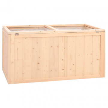 Cușcă pentru hamsteri, 89,5x45x45 cm, lemn masiv de brad - Img 5