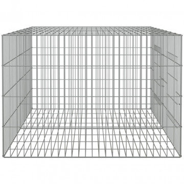 Cușcă pentru iepuri, 2 panouri, 110x79x54 cm, fier galvanizat - Img 6