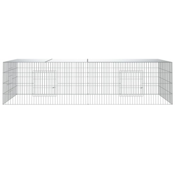 Cușcă pentru iepuri, 2 panouri, 220x110x55 cm, fier galvanizat - Img 3