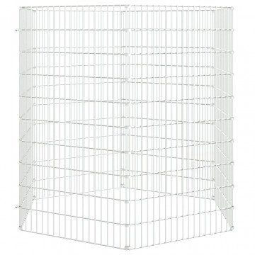 Cușcă pentru iepuri, 6 panouri, 54x100 cm, fier galvanizat - Img 3