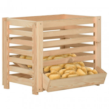 Cutie de cartofi, 60x40x50 cm, lemn de pin - Img 2