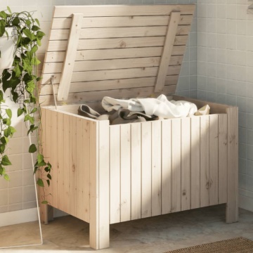 Cutie de depozitare cu capac "RANA" 80x49x54 cm, lemn masiv pin - Img 1