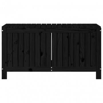 Cutie de depozitare grădină, negru, 115x49x60 cm lemn masiv pin - Img 5