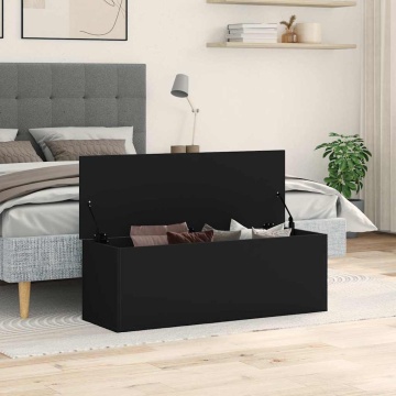 Cutie de depozitare, negru, 102x35x35 cm, lemn prelucrat - Img 3