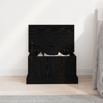 Cutie de depozitare Negru Stejar 50x30x28 cm Lemn prelucrat - Img 4