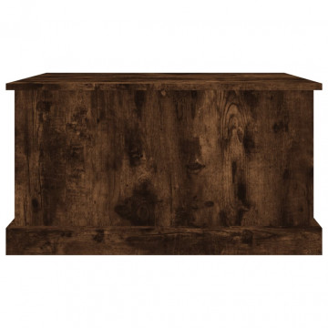 Cutie de depozitare, stejar afumat, 70x40x38 cm, lemn prelucrat - Img 5