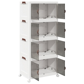 Cutie de depozitare stivuită cu roți 4 niveluri 75L 65x40x145cm - Img 8