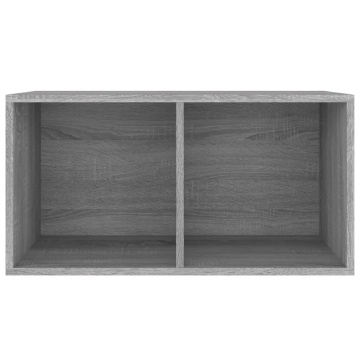 Cutie de depozitare viniluri, gri sonoma, 71x34x36 cm, lemn - Img 3