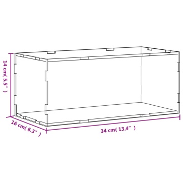 Cutie de prezentare, transparent, 34x16x14 cm, acril - Img 5