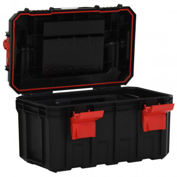 Cutie de scule, negru și roșu, 45x28x26,5 cm - Img 3