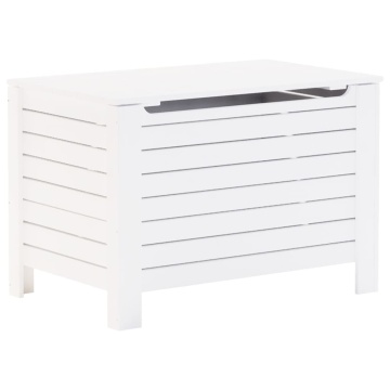 Cutie depozitare capac "RANA", alb, 100x49x54cm, lemn masiv pin - Img 2