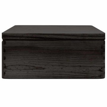 Cutie din lemn cu capac negru 40x30x13 cm lemn masiv de pin - Img 5