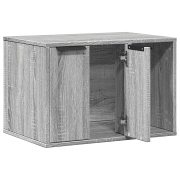 Cutie litieră pisici sonoma gri 60x40x40 cm lemn prelucrat - Img 4