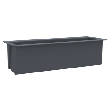 Cutii de flori pentru europaleți 12 buc. gri 36x13,5x9,5 cm PP - Img 4