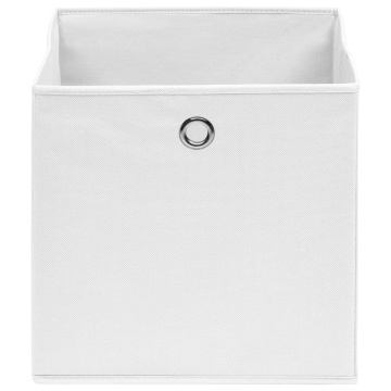 Cutii depozitare, 10 buc., alb, 28x28x28 cm, material nețesut - Img 3