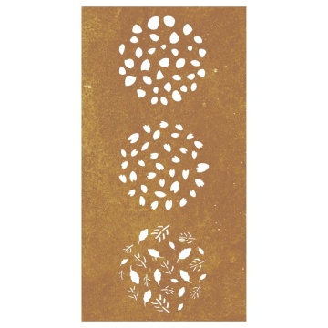 Decorație perete de grădină 105x55 cm design frunze oțel Corten - Img 4