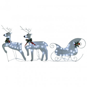 Decorațiune de Crăciun cu reni&sanie 140 LED-uri alb exterior - Img 4