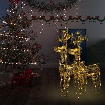 Decorațiuni reni de Crăciun, 2 buc., 60x16x100 cm, acril - Img 1