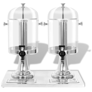 Dozator dublu de suc din oțel inoxidabil 2 x 8 L - Img 2