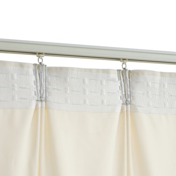 Draperie opacă, crem, 290 x 245 cm, catifea, cu cârlige - Img 4