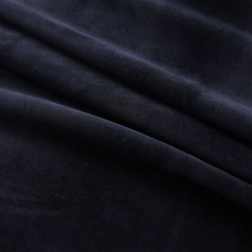 Draperie opacă cu inele metalice, negru, 290 x 245 cm, catifea - Img 3