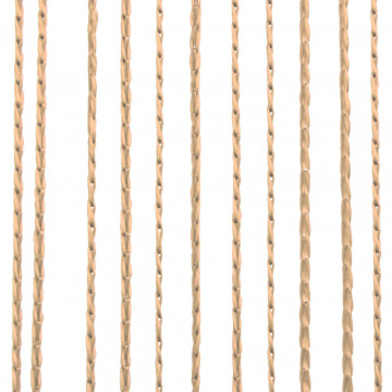 Draperii cu franjuri, 2 buc., 140 x 250 cm, bej - Img 3