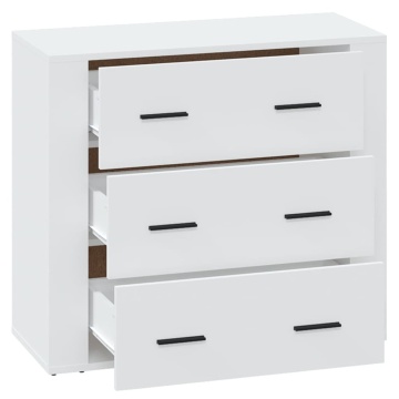 Dulap, alb, 80x33x70 cm, lemn prelucrat - Img 4
