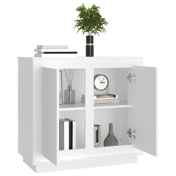 Dulap, alb, 80x34x75 cm, lemn prelucrat - Img 4