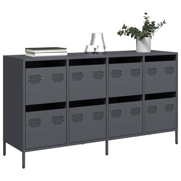 Dulap, antracit, 135x39x73,5 cm<br />, oțel laminat la rece - Img 1