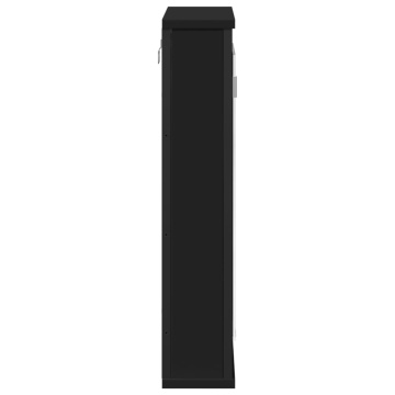 Dulap baie cu oglindă negru 42x12x60 cm lemn compozit - Img 5