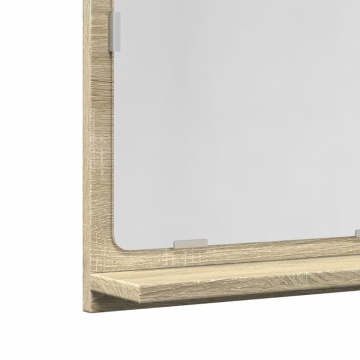 Dulap baie cu oglindă stejar sonoma 60x11x37 cm lemn prelucrat - Img 6