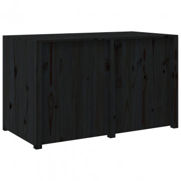 Dulap bucătărie de exterior negru, 106x55x64 cm, lemn masiv pin - Img 5