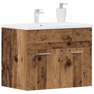 Dulap chiuvetă baie, lemn vechi, 60x38,5x46 cm, lemn prelucrat - Img 4