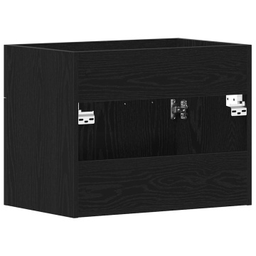 Dulap chiuvetă baie, stejar negru, 60x38,5x46cm, lemn prelucrat - Img 7