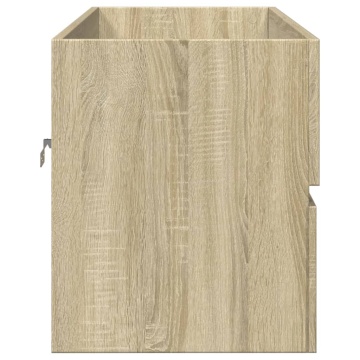 Dulap chiuvetă baie stejar sonoma 100x38,5x45 cm lemn prelucrat - Img 8