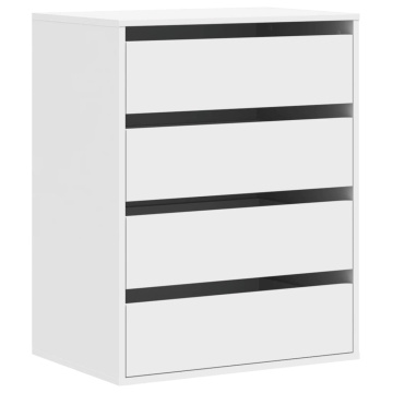 Dulap colț cu sertare alb 60x41x76 cm lemn prelucrat - Img 2