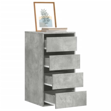 Dulap colț cu sertare gri beton 40x41x76 cm lemn prelucrat - Img 1