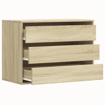 Dulap colț cu sertare stejar sonoma 80x41x58 cm lemn prelucrat - Img 8