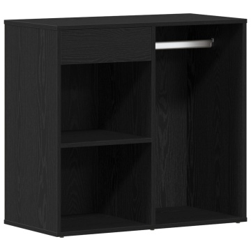 Dulap cosmetic negru din stejar 80x40x75 cm fabricat din lemn prelucrat - Img 2
