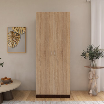 Dulap cu 2 Usi si 4 Rafturi de Depozitare, 200x80x40 cm, Culoare Wnge cu Sonoma din Pal de 18mm - Img 2