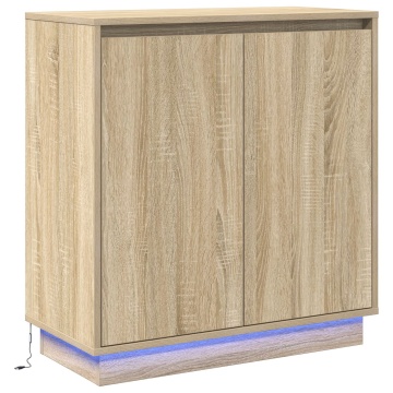 Dulap cu LED în Stejar Sonoma - 71 x 34.5 x 75 cm - Fabricat din lemn prelucrat - Img 2
