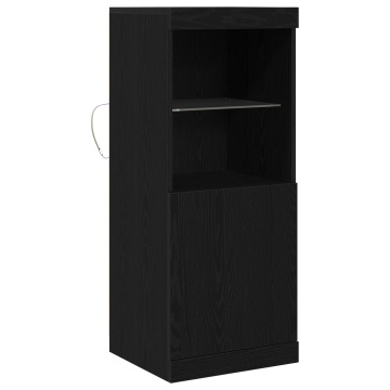 Dulap cu lumini LED Stejar Negru 41x37x100 cm - Img 2