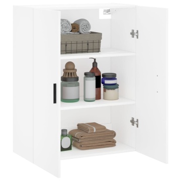Dulap cu montaj pe perete, alb, 69,5x34x90 cm - Img 8