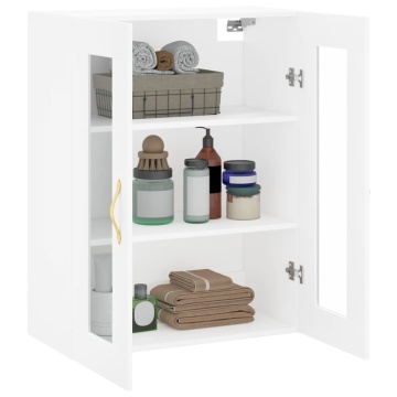 Dulap cu montaj pe perete, alb, 69,5x34x90 cm - Img 8