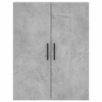 Dulap cu montaj pe perete, gri beton, 69,5x34x90 cm - Img 6