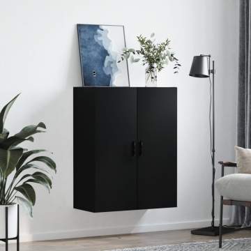 Dulap cu montaj pe perete, negru, 69,5x34x90 cm - Img 3