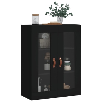 Dulap cu montaj pe perete, negru, 69,5x34x90 cm - Img 4