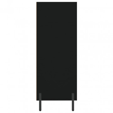 Dulap cu rafturi, negru, 69,5x32,5x90 cm, lemn compozit - Img 8