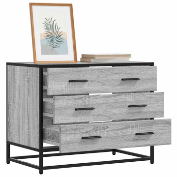 Dulap cu sertar, gri sonoma, 70x41x56 cm, lemn prelucrat - Img 1